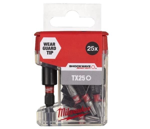 Milwaukee Shockwave Impact Duty Shw Tube Tictac+Mhb Tx25 25 Mm-26pc 4932479858