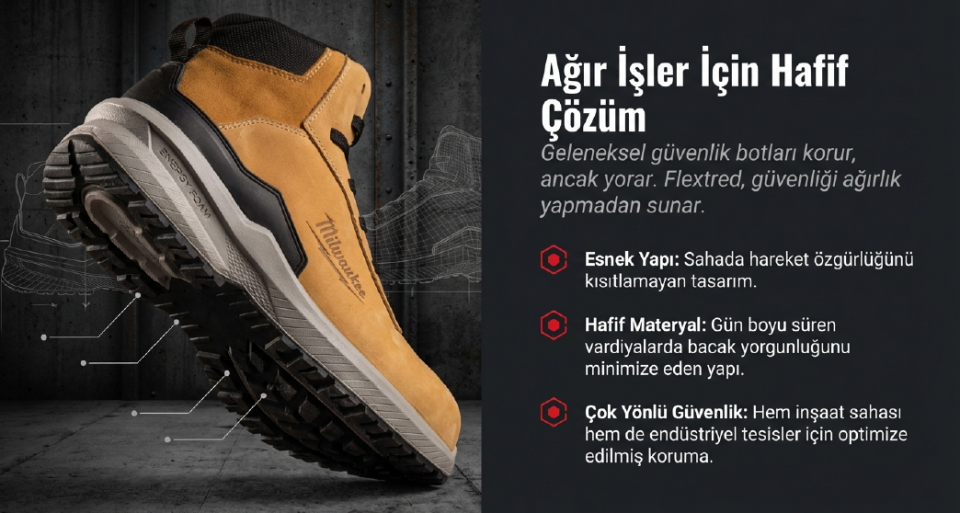 Milwaukee Flextred Ayakkabı S3S 1M171311 Esd 45 NO 4932493749