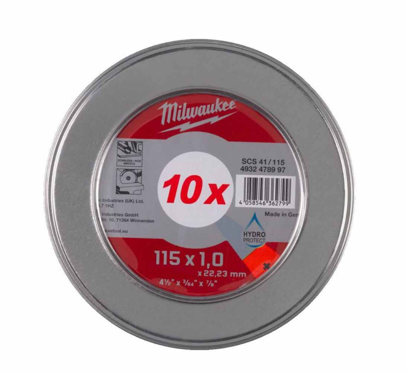 Milwaukee İnox Kesme Taşı Metal Kutu 10\'LU 4932478997