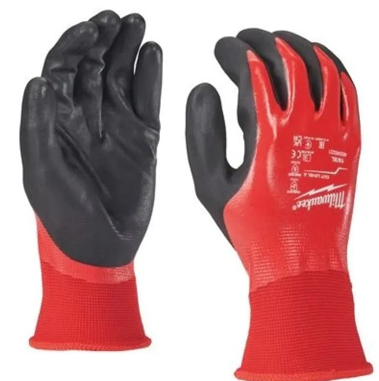Milwaukee Sıvı ve Yağ 1.Derece Kesik Korumalı Eldiven 9/L PK(12) 4932493225
