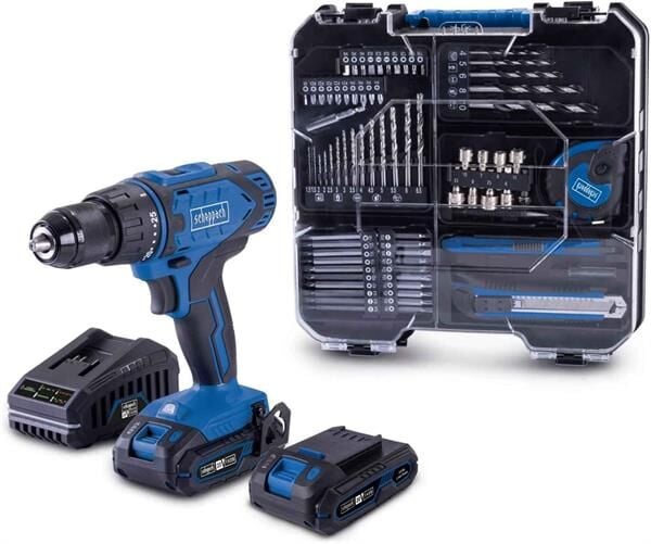 Scheppach C-DTB74/2-X Şarjlı Matkap 20V 2x2AH Akülü 74 Parça Aksesuar Seti