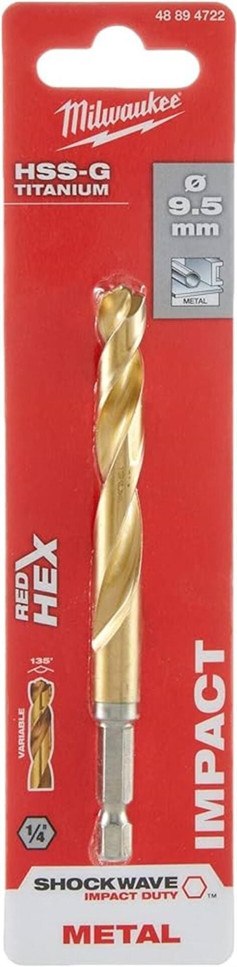 Milwaukee Metal Matkap Ucu Hex Girişli 9.5 MM 48894722