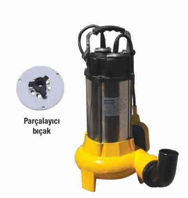 ATTLAS Döküm Gövdeli Bıçaklı Atık Su Pompası 1.5Hp V1100D-F