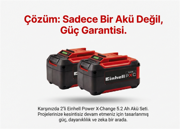 Einhell 2 Adet 18V 5,2AH Pxc Twinpack Akü 4511526