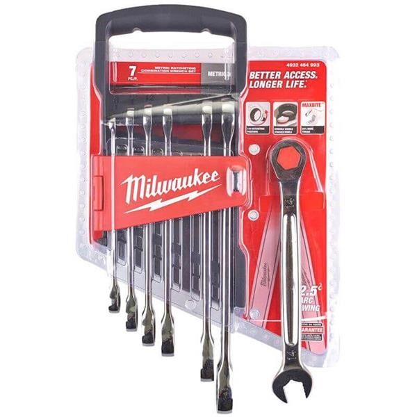 Milwaukee Kombine Anahtar Seti Cırcırlı 7 Parça 4932464993