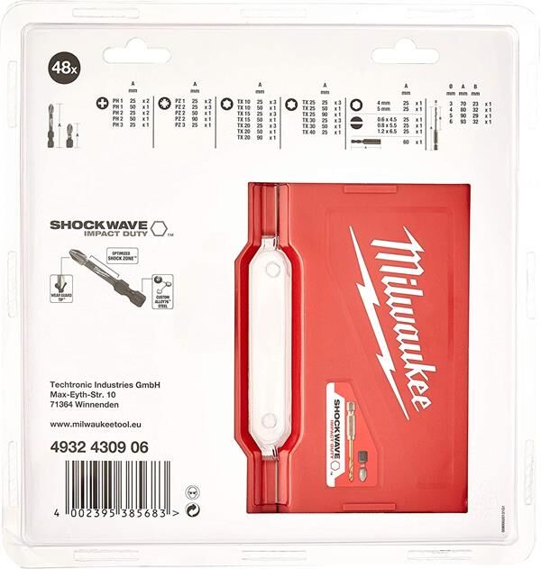 Milwaukee 48 Parça Shockwave Impact Duty Vidalama Bits Uç Seti 4932430906