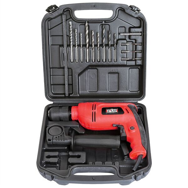 Attlas Atm 810 Darbeli Matkap 16 Parça Uç Setli Çantalı