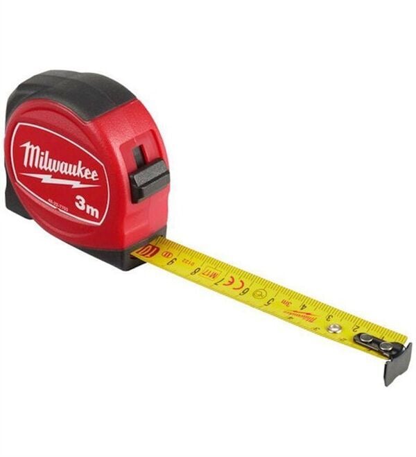 Milwaukee İnce Hafif Şerit Metre Slimline 3 MT/16MM 48227703