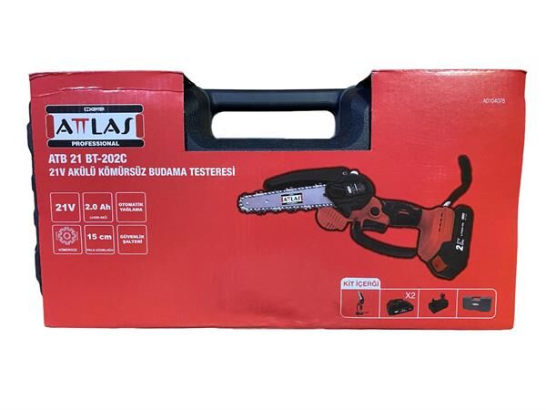 Atlas ATB 21 BT-202C 21 Volt 2x2.0 Ah Akülü Kömürsüz Budama Testeresi