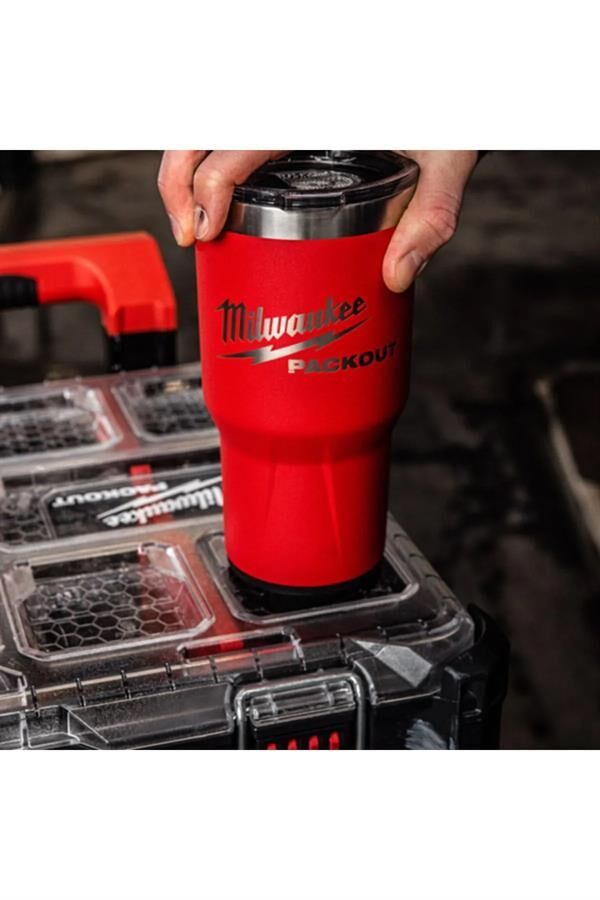 Milwaukee Packout Termos Matara Bardak 591 ML Kırmızı 4932479074