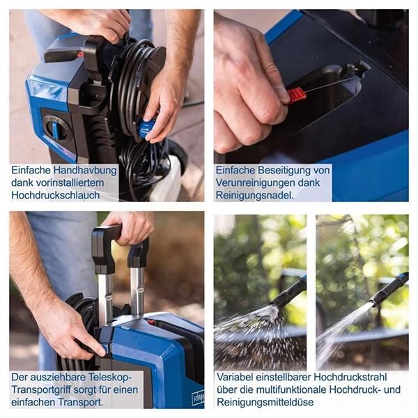 Scheppach HCE3000 Yüksek Basınçlı Yıkama Makinası 180 Bar 2400W