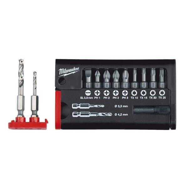 Milwaukee 12 Parça Mavi HSS-G3,3,4,2 Bits Uç Seti 4932399516